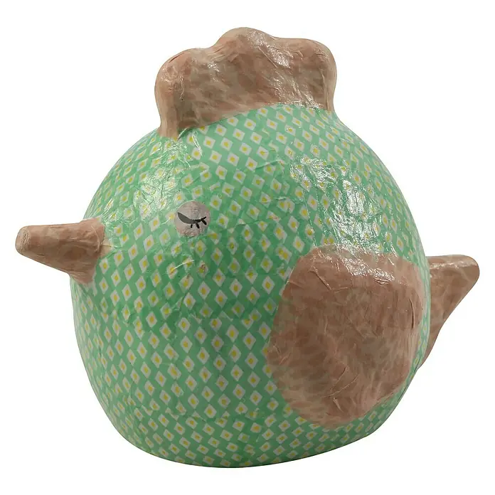 Décopatch Pieza decorativa Gallina redonda - 1 ud., Cartón, 12,5 x 19 cm