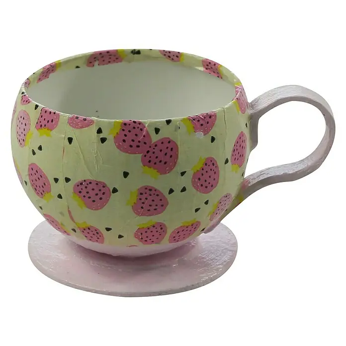 Décopatch Pieza decorativa taza redondeada - 1 ud., Cartón, 6 x 8 cm
