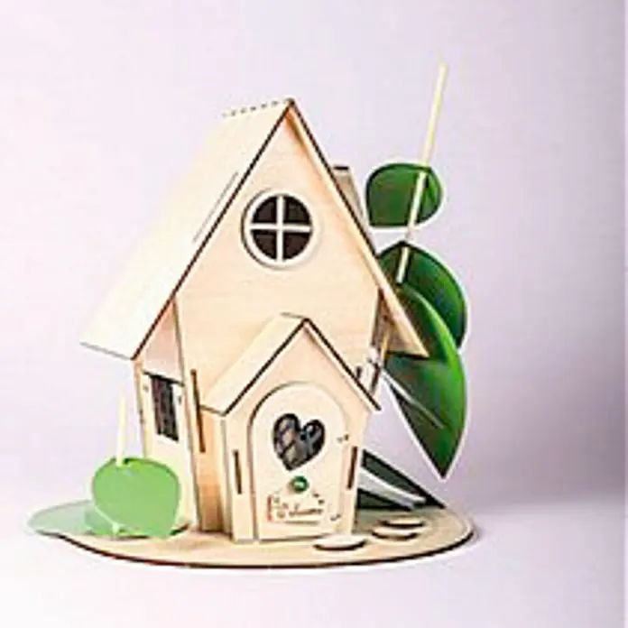 Décopatch Pieza decorativa Creatividad Casa Hadas - 1 ud., Madera, 7 x 27 cm