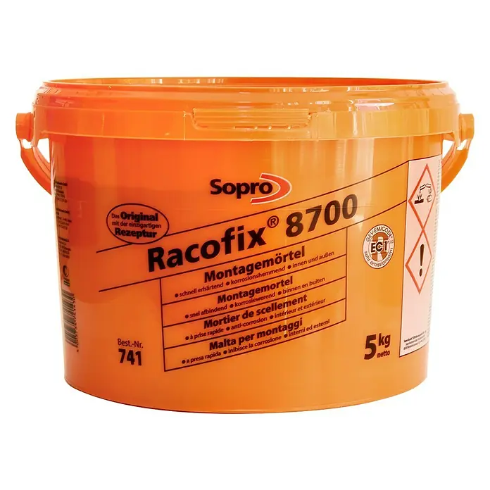 Racofix Schnellmontagemörtel 8700 - 5 kg - Vorderansicht