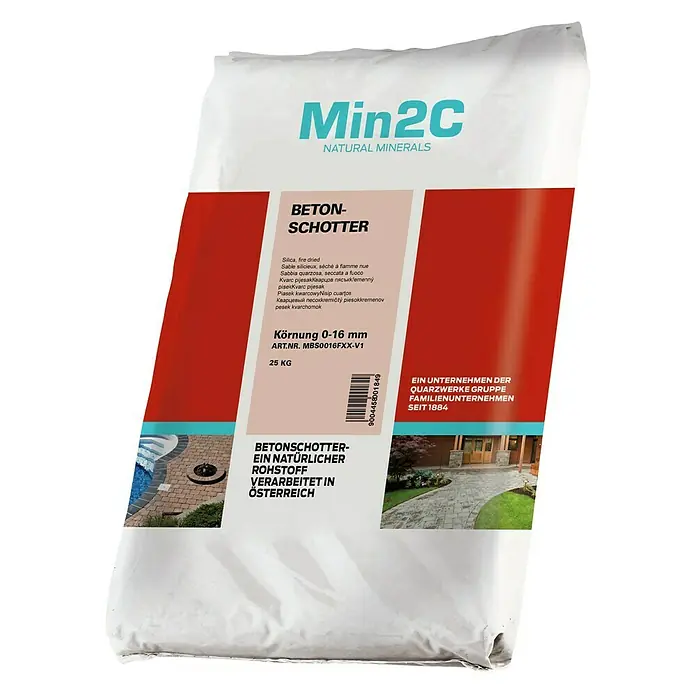 Min2C Betonschotter - Körnung: 0 mm - 16 mm, 25 kg
