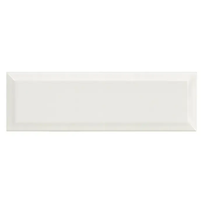Wandfliese Metro Biselado - 9,8 x 29,8 cm, Weiß, Glänzend - Vorderansicht