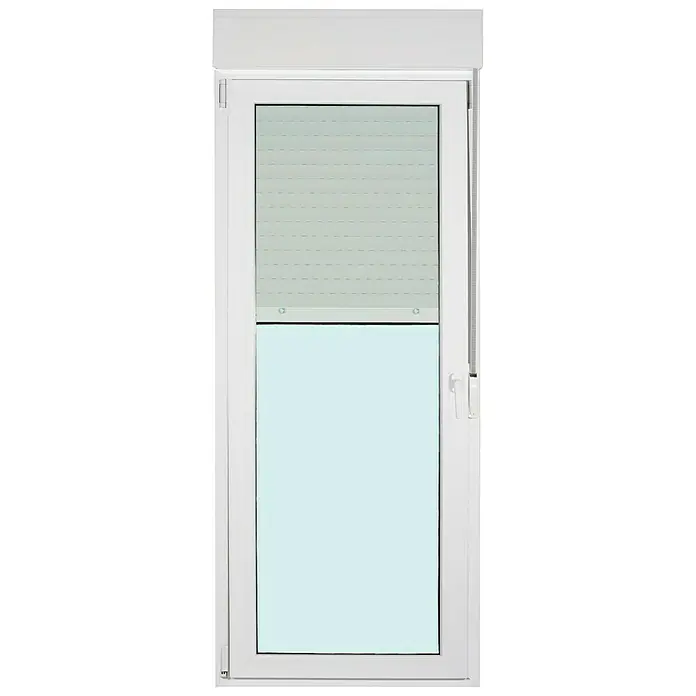 Solid Elements Balconera practicable de PVC - 90 x 218 cm, Apertura según normativa: Izquierda, Blanco