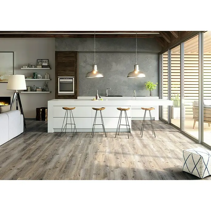 Laminado AC5-33 Roble Gris - 1.200 x 196 x 8 mm, AC5