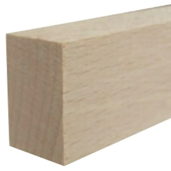 Amco Rechteckleiste - L x B x H: 1,9 m x 20 mm x 30 mm, Buche, Unbehandelt