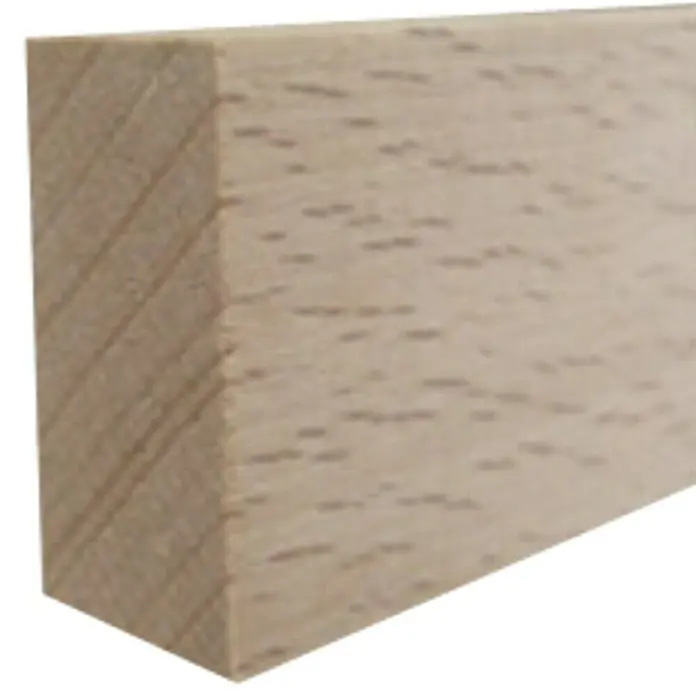 Amco Rechteckleiste - L x B x H: 1,9 m x 20 mm x 40 mm, Buche, Unbehandelt