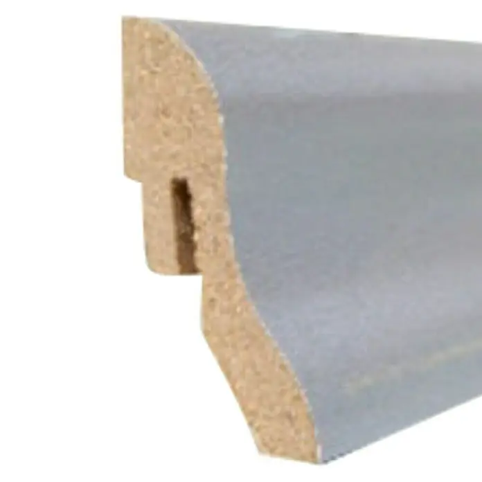Amco Sockelleiste Clip-Technik - Edelstahl, L x B x H: 2,4 m x 23 mm x 40 mm, Foliert