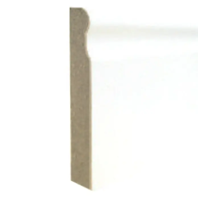 Amco Sockelleiste Altbau - Weiß Hochglanz, L x B x H: 2,4 m x 12 mm x 70 mm, Foliert