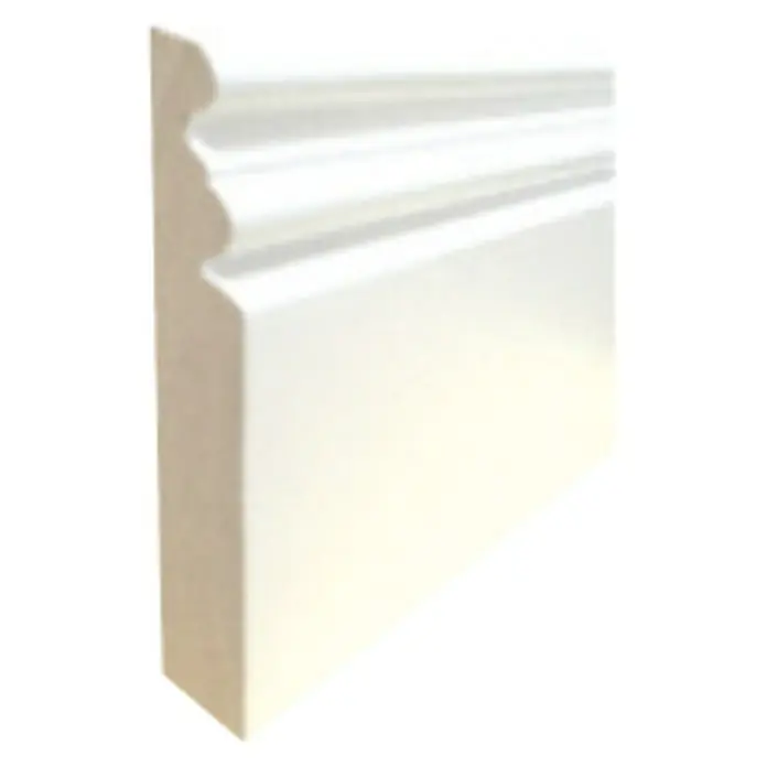 Amco Sockelleiste Altbau - Weiß Hochglanz, L x B x H: 2,4 m x 18 mm x 95 mm, Foliert
