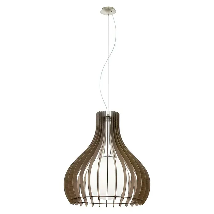 Eglo Hanglamp, rond Tindori - 60 W, Ø x h: 600 mm x 200 cm, Bruin, E27