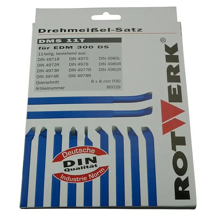 Rotwerk Drehmeißel-Set - Schaftart: 8 x 8 mm, 11 -tlg. - Vorderansicht