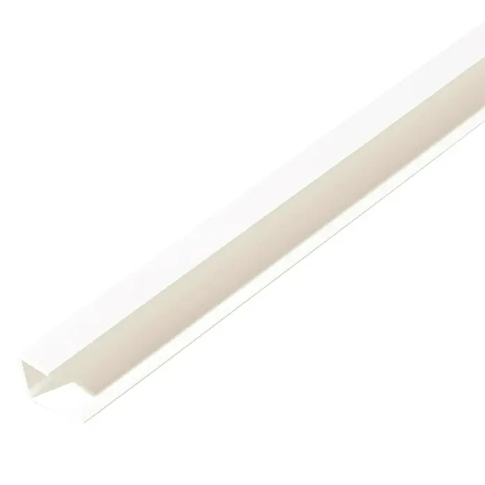 Knauf Einfassprofil - 2,5 m x 12,5 mm, Weiß, PVC, Montageart: Klemmen