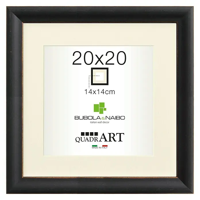 Marco de fotos Marie Claire 6370 - Negro, 20 x 20 cm, Madera