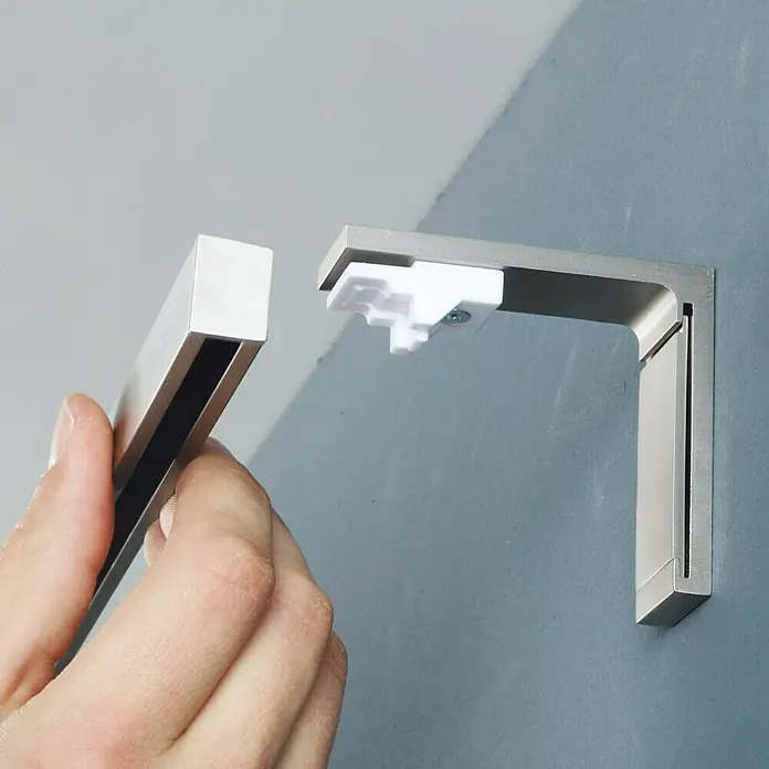 Expo Ambiente Gardinenprofil Smart Set - Anzahl Läufe: 1 Stk., Edelstahloptik, 120 cm