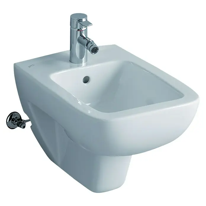 Geberit Renova Nr. 1 Plan Wand-Bidet - Unbeschichtet, Keramik - Ansicht von oben