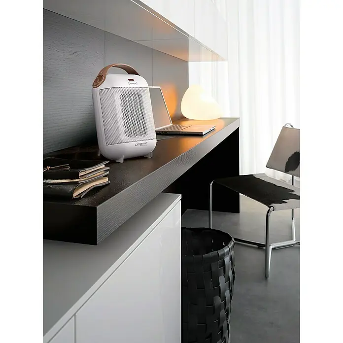 De'Longhi Calefactor cerámico Capsule - 1.800 W, Blanco, L x An x Al: 13,7 x 19,2 x 27 cm