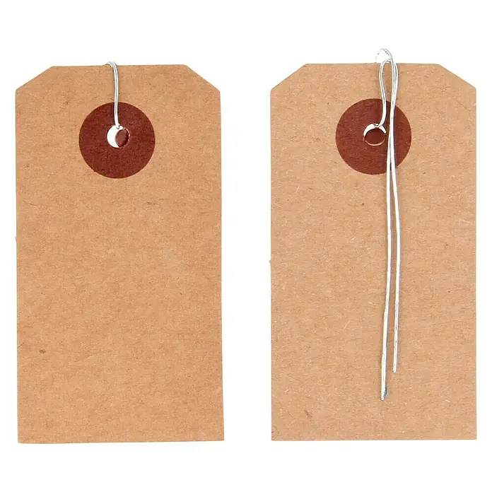 Artemio Pieza decorativa Etiqueta - 50 ud., Papel, 3 x 5,5 cm