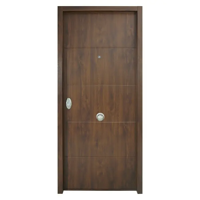 SegureStil Puerta de entrada Acorazada VH500 Serie V Exterior - 90 x 206 cm, Derecha, Nogal
