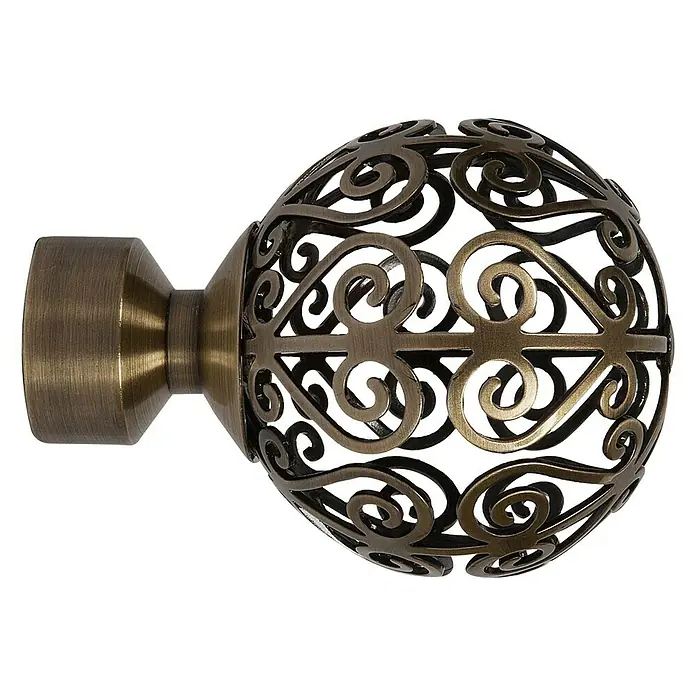 Tapa final Eclectic esfera espiral bronce - 1 ud.