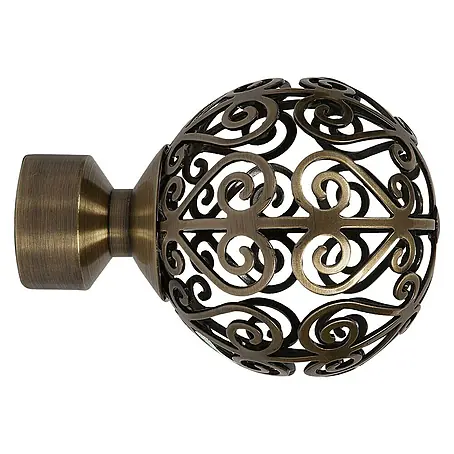 Tapa final Eclectic esfera espiral bronce