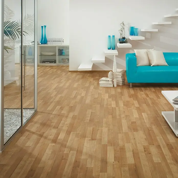 LOGOCLIC Classico Laminaat Eiken Trondheim - 1.285 x 192 x 8 mm, Driestrooks planken - Sfeeropname