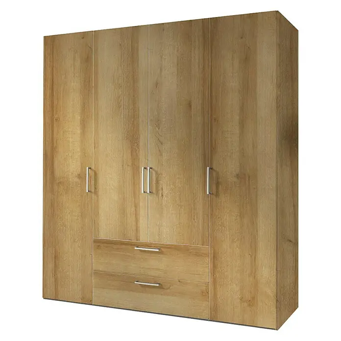 Express Möbel Kleiderschrank Brooklyn - L x B x H: 58 x 200 x 216 cm, Riviera Eiche, Ohne Spiegel, Anzahl Schubladen: 2 Stk. - Rechte Seitenansicht