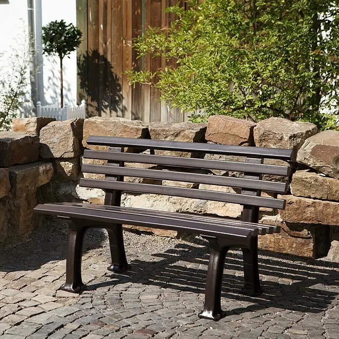 Blome Gartenbank Ibiza - Breite: 120 cm, PVC, Schokobraun - Stimmungsaufnahme