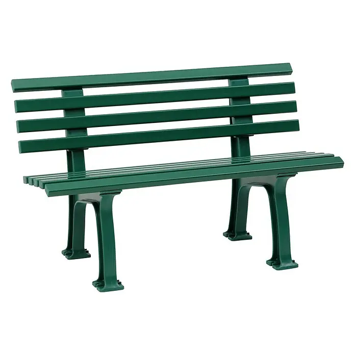 Blome Gartenbank Ibiza - Breite: 120 cm, PVC, Moosgrün - Vorderansicht