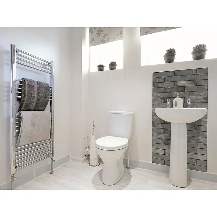 D-c-fix Ceramics Strukturtapete Vinyl-Tapete - Grau, Stein, 400 x 67,5 cm - Anwendungsbeispiel