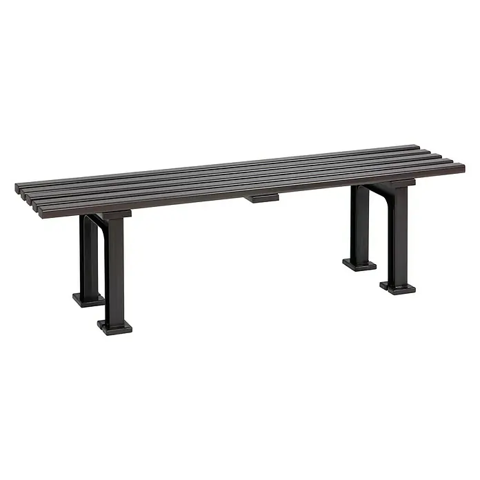 Blome Gartenbank Mono I - 150 cm, PVC, Schokobraun - Vorderansicht