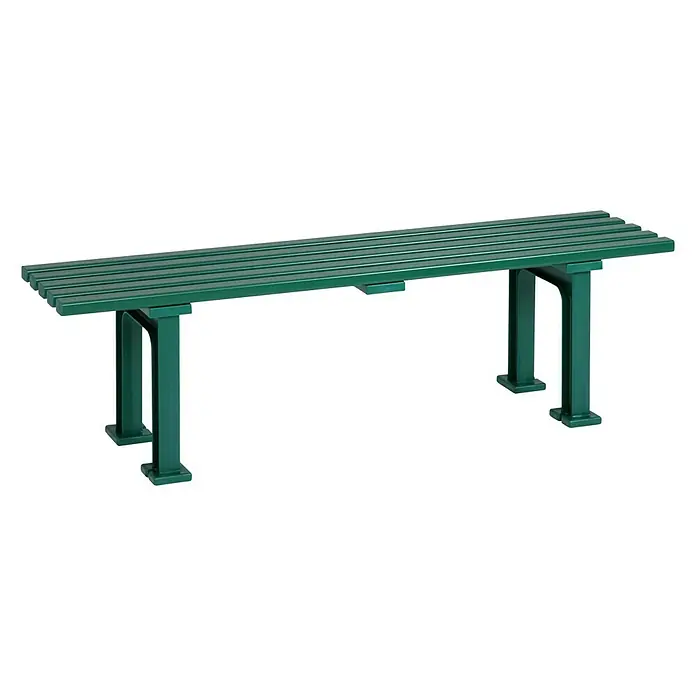 Blome Gartenbank Mono I - 150 cm, PVC, Moosgrün - Vorderansicht