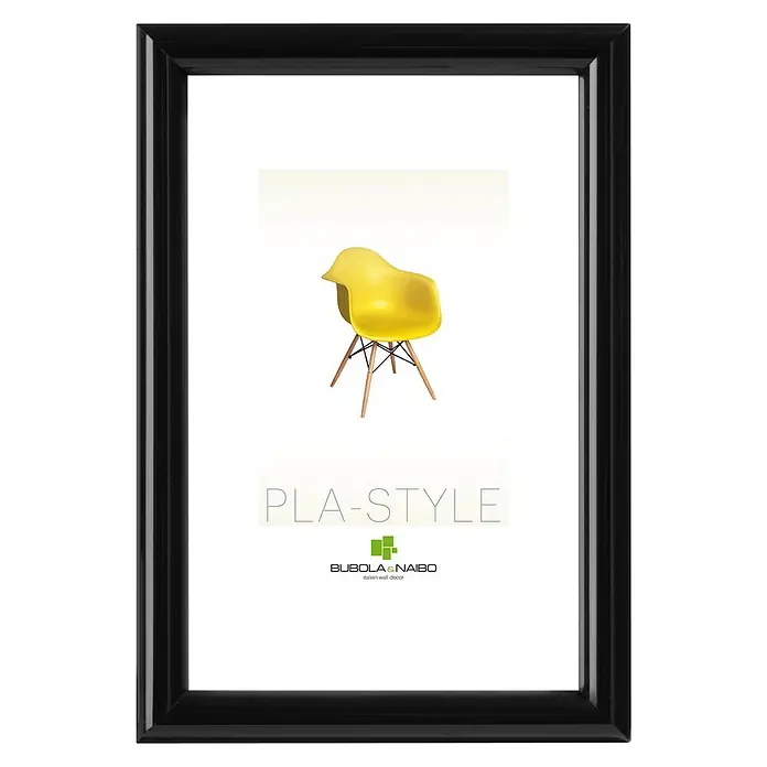 Marco de fotos Pla-Style - Negro, 70 x 100 cm, Plástico - Vista frontal