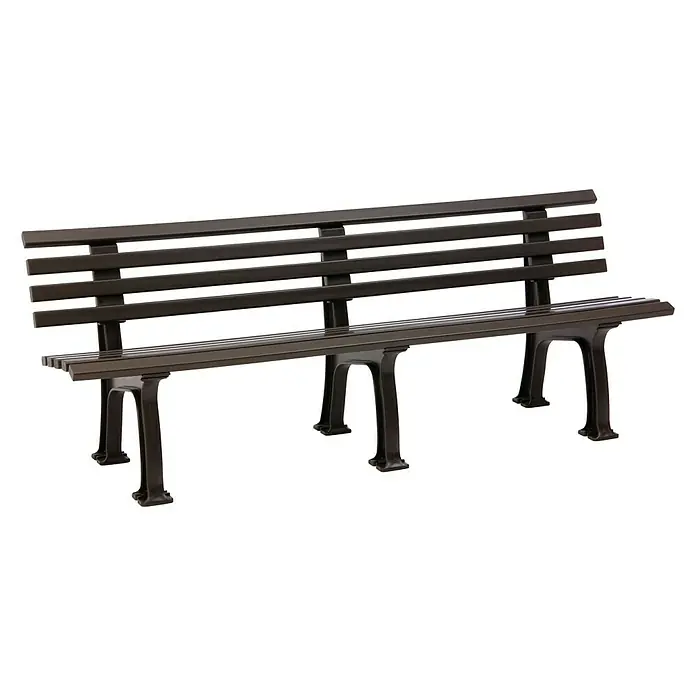 Blome Gartenbank Juist - 200 cm, PVC, Schokobraun - Vorderansicht