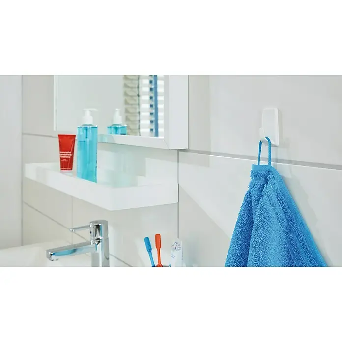 Tesa Powerstrips Zelfklevende haak - Wit, 2 st.