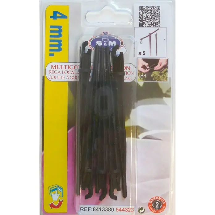 Soporte para tubo abierto - 4 mm, 5 ud.