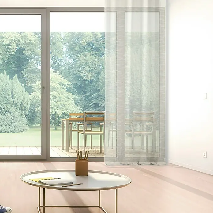 Visillo para ventana Bangkok - 140 x 250 cm, 100% poliéster, Blanco