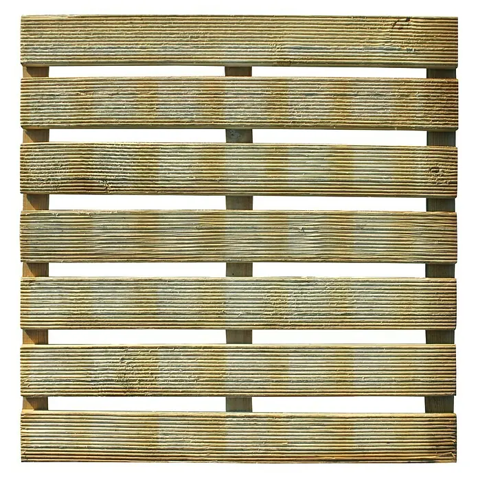 Forest-Style Loseta de madera estriada - Pino, Natural, 50 x 50 cm