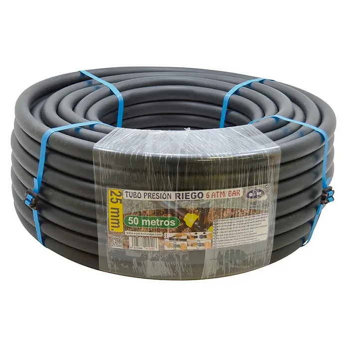 Tubo PE presión riego - Ø x L: 25 mm x 50 m, Polietileno