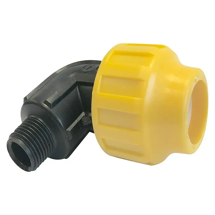Codo angular montaje rápido macho - Diámetro: 25 mm, ½″