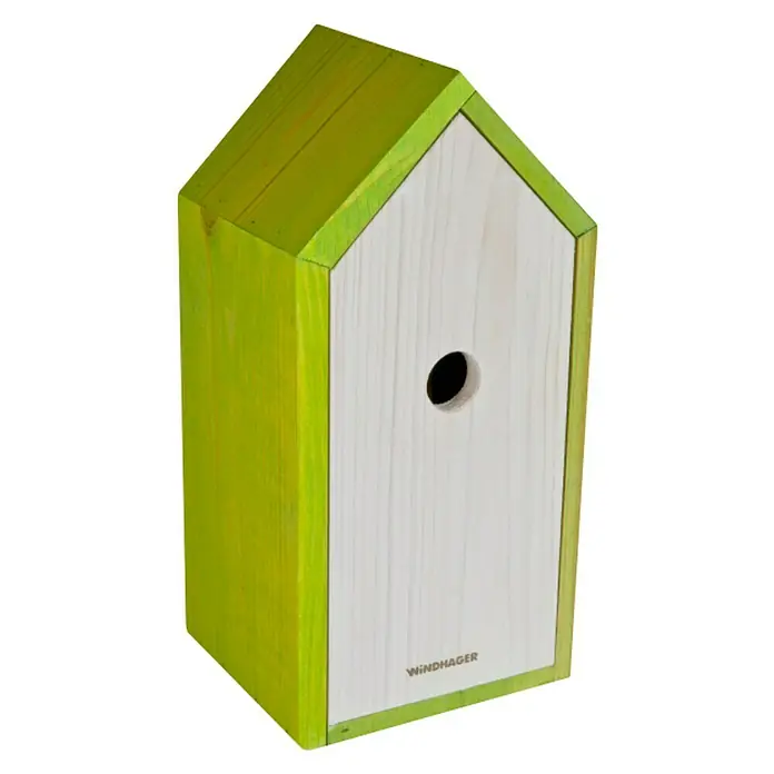 Windhager Nistkasten Cube - Geeignet für: Meisen, L x B x H: 14 x 15 x 31 cm, Massivholz, Farbig sortiert