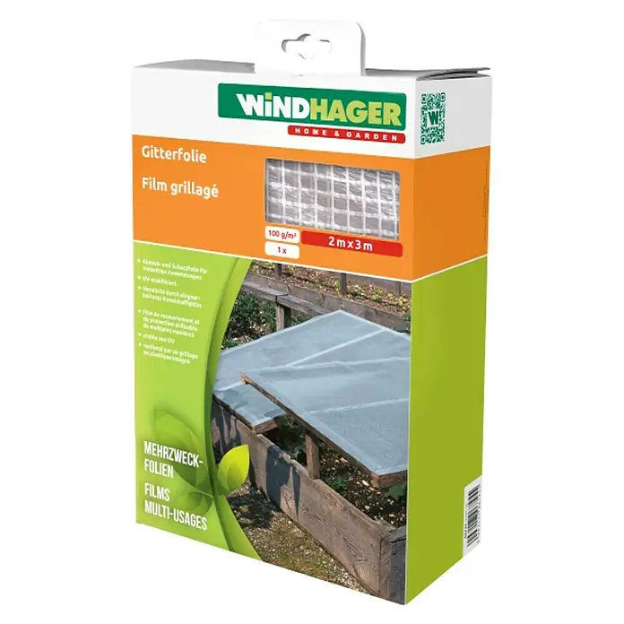 Windhager Gitterfolie - L x B: 3 x 2 m, Weiß