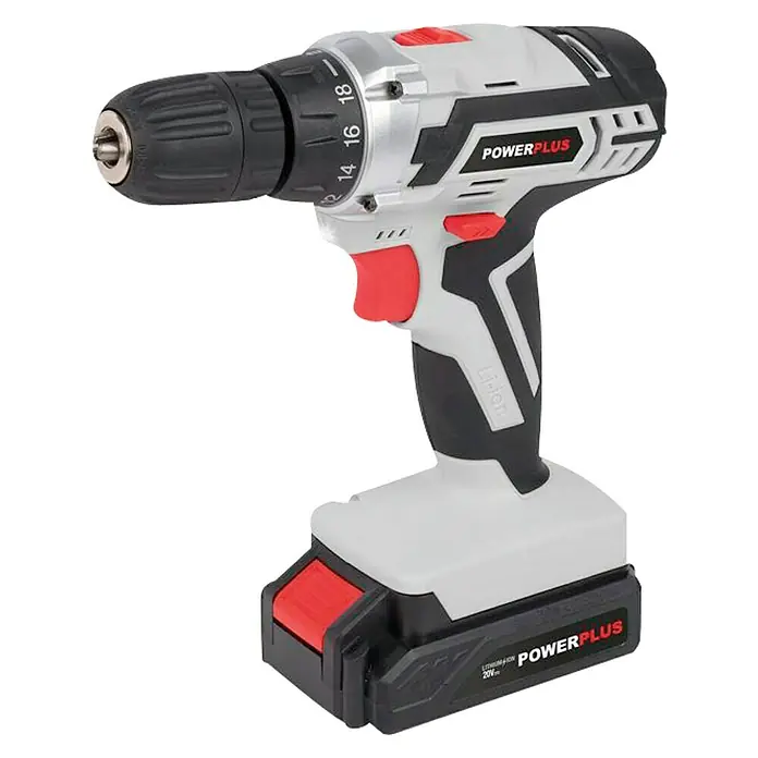 PowerPlus Atornillador de batería POWC1071 - 20 V, 1,3 Ah, 1 batería, 400 r.p.m. - 1.400 r.p.m.