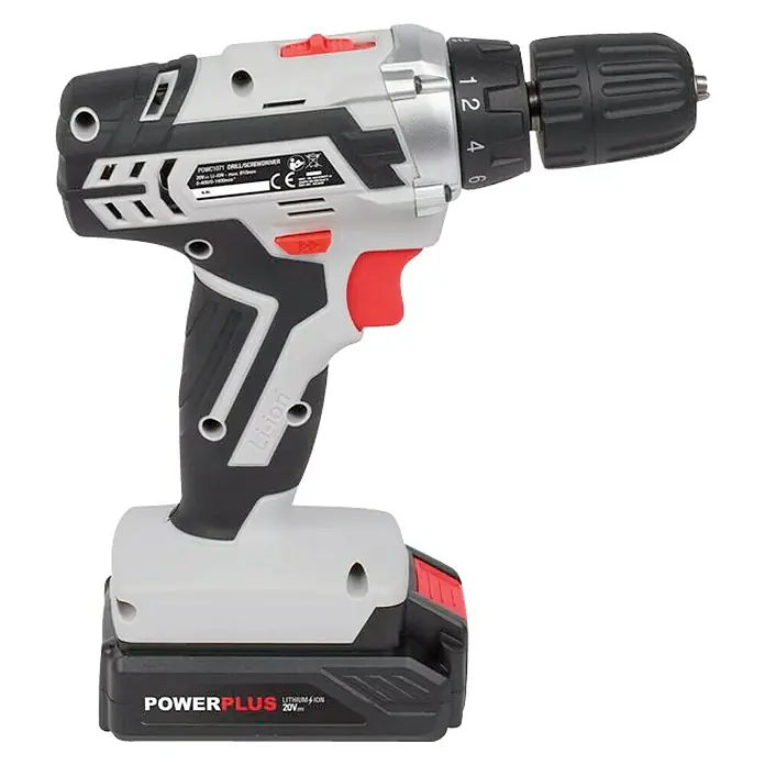 PowerPlus Atornillador de batería POWC1071 - 20 V, 1,3 Ah, 1 batería, 400 r.p.m. - 1.400 r.p.m.