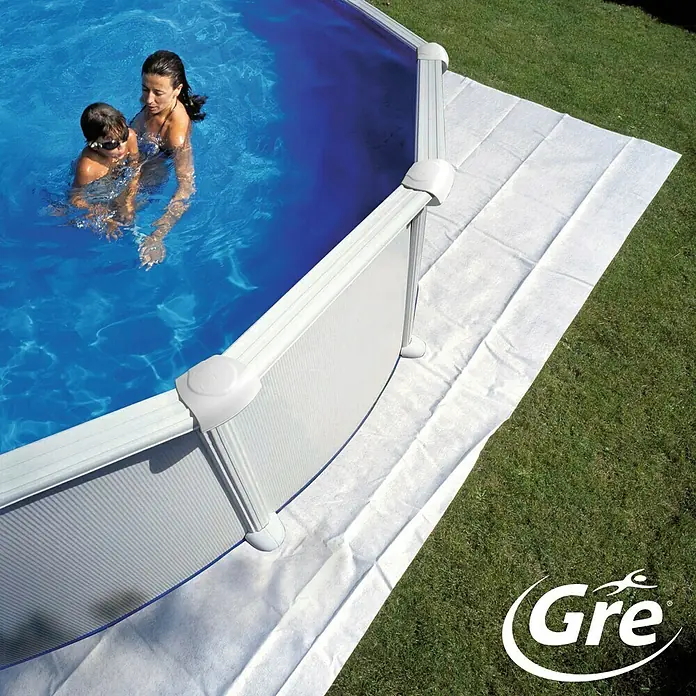 Gre Protección de suelo para piscinas - 550 x 500 cm, Blanco