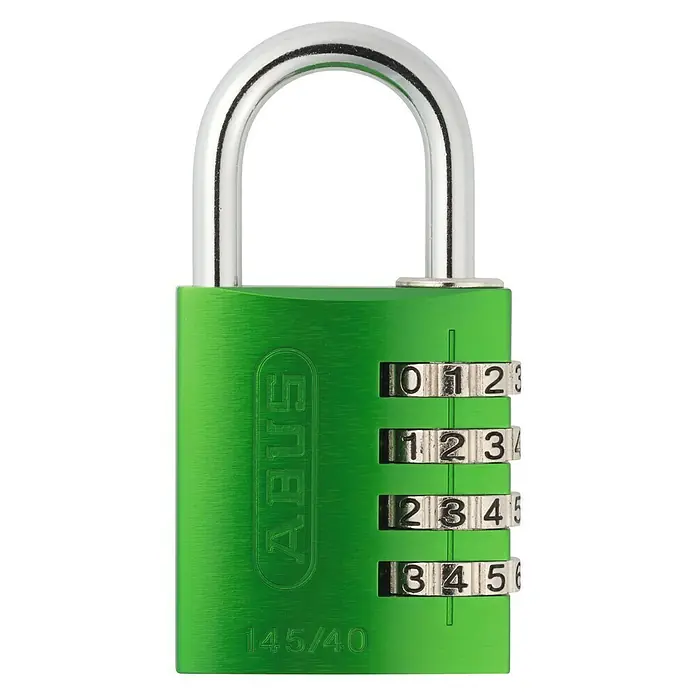 Abus Vorhängezahlenschloss 154/40 - B x L: 41,5 x 17,5 mm, Aluminium, Anzahl Zahlenrollen: 4 Stk., Blau