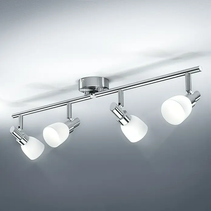 Ledvance LED-Deckenstrahler 827 - 8 W, L x B x H: 67,5 x 8 x 17 cm, Weiß/Silber, Warmweiß - Linke Seitenansicht