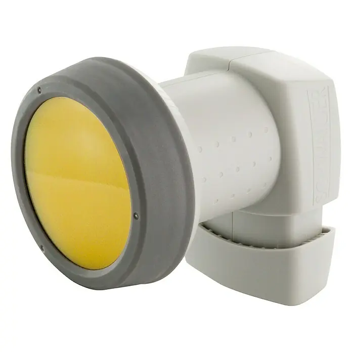 Schwaiger Single-LNB - 0,2 dB, 40 mm, Hellgrau - Vorderansicht