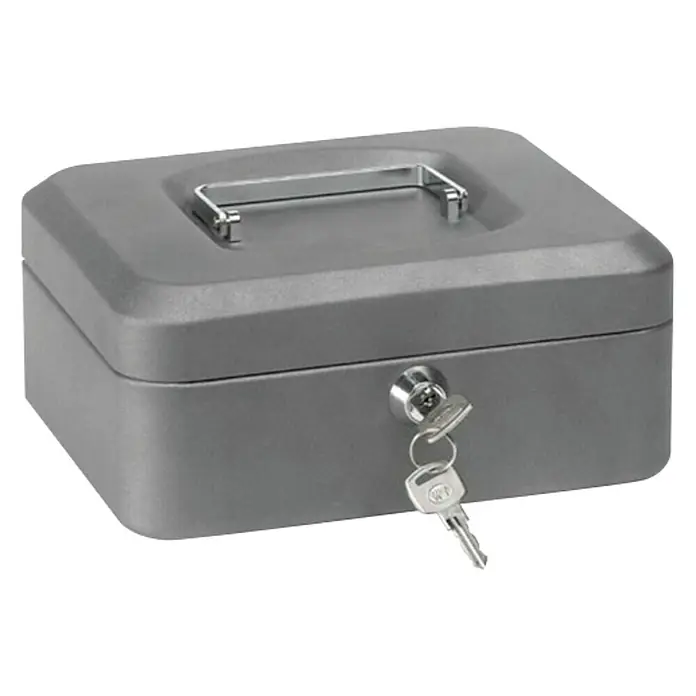 Arregui Caja de caudales C-9226 - L x An x Al: 20 x 16 x 9 cm, Asa abatible, Gris
