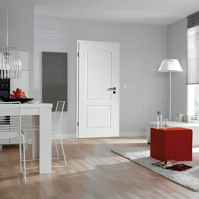 Kilsgaard Zimmertür 20/02-B - 860 x 1.985 mm, DIN Anschlag: Links, Weiß, Mittellage: Vollspan - Stimmungsaufnahme