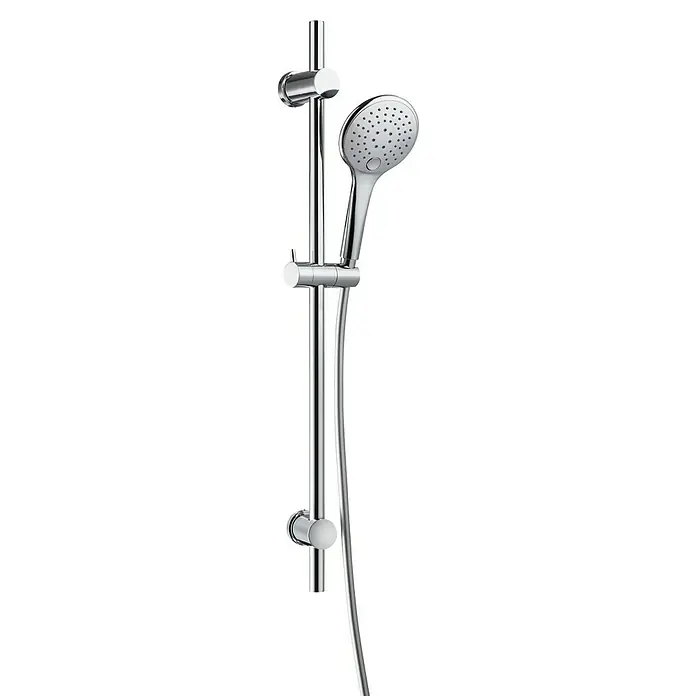 Camargue Brausegarnitur Kjos - Art Strahl: Kraftvoller Duschregen, Sanfter Duschregen mit luftsprudeltem Duschregen, Massagestrahl, Chrom